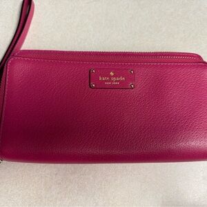 Kate Spade Pink Leather wallet wristlet